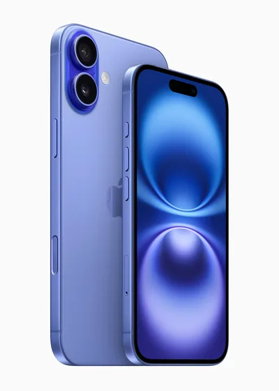 iPhone 16 の背面と画面側